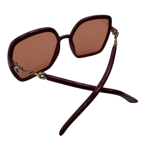 GUCCI Oversized Square Mauve Burgundy Large Designer Sunglasses - Picture 9 of 15